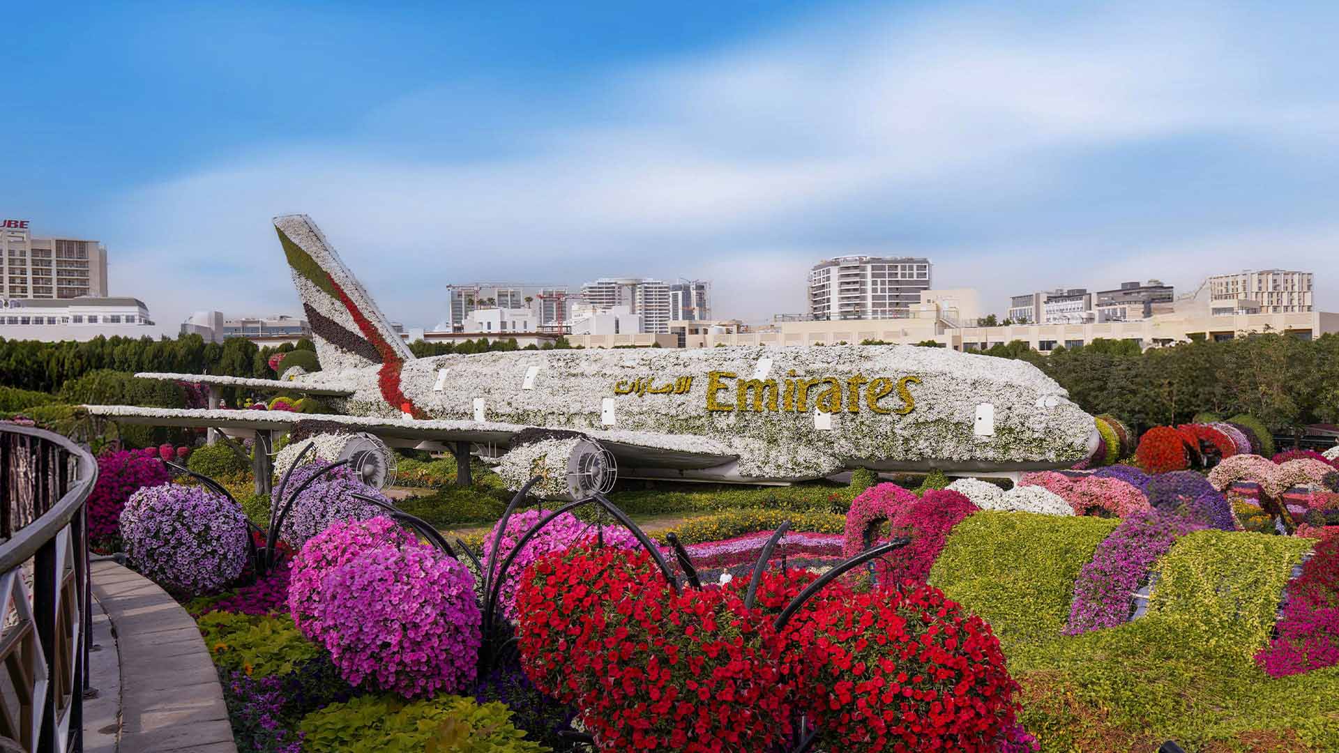 Garden view with A380 installation